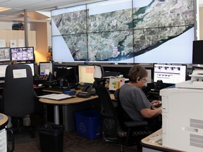 The Kingston Police communications and dispatch centre at their headquarters at 1201 Division St. Steph Crosier, Kingston Whig-Standard, Postmedia Network