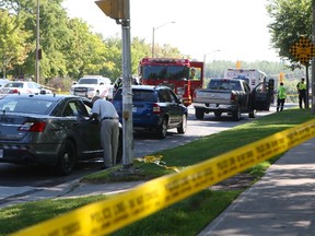 A man was killed by a Dodge Ram pick-up truck as he attempted to cross Finch Ave. E. near Skymark Dr. (Chris Doucette/Toronto Sun)