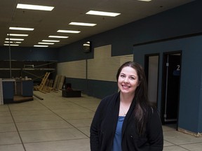 Tumara Everitt, public educator at Wellspring Family Resource and Crisis Centre, stands in what will be Wellspring's new thrift shop, coming this fall. Revenue from the new thrift store will help fund the women's shelter, and possibly in the future, transitional housing in Whitecourt. 

Hannah Lawson | Whitecourt Star