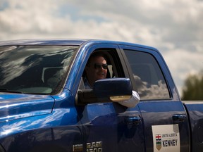 Jason Kenney stops for a break on Wednesday, August 17, 2016. Kenney is travelling around the province as he attempts to ‘unite Alberta’. Greg Southam / Postmedia