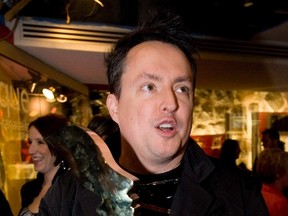 Mike Ward arrives at the Olivier awards gala in Montreal, Sunday, May 15, 2011. THE CANADIAN PRESS/Graham Hughes