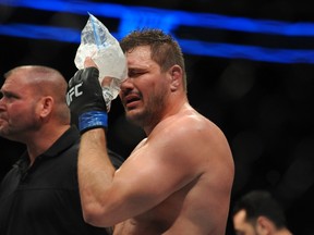 Former UFC heavyweight and current Bellator fighter Matt Mitrione, pictured, and UFC bantamweight Leslie Jones attended the union press conference. (Bob DeChiara-USA TODAY Sports)