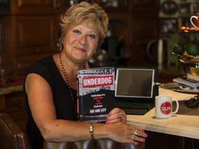 Toronto Sun Columnist Sue-Ann Levy with her new book Underdog: Confessions of a Right-Wing Gay Jewish Muckraker. (Craig Robertson/Toronto Sun)