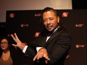 Shinsuke Nakamura on the red carpet at the WWE 2K17 launch party on Friday in New York. (Photo by George Tahinos/SLAM! Wrestling)
