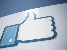 A Facebook Like Button logo is seen at the entrance of the Facebook headquarters in Menlo Park on May 10, 2012 in California. (KIMIHIRO HOSHINO/AFP/GettyImages)