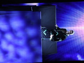 Peterborough's Bobby Roode is lowered on a platform while making his NXT debut at NXT Takeover Brooklyn II in Brooklyn, N.Y., Saturday night. Roode won his debut match. (George Tahinos/SLAM! Wrestling)