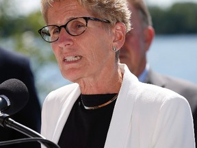 Ontario Premier Kathleen Wynne speaking in Kenora on Wednesday, Aug. 10.JOHN WOODS/The Canadian Press