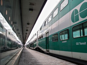 GO Transit trains at Union Station in Toronto. (Postmedia Network file photo)