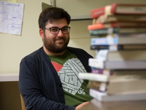 Michael Iannozzi of Western is studying Southwestern Ontario linguistic tendencies in London, Ont. (MIKE HENSEN, The London Free Press)