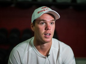 Edmonton Oilers forward Connor McDavid is interviewed at St. Michael's College School Arena in Toronto on Aug. 22, 2016. (Ernest Doroszuk/Toronto Sun/Postmedia Network)