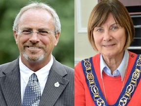 Chatham-Kent Mayor Randy Hope and Collingwood Mayor Sandra Cooper