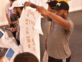 Kanye West opens a temporary PABLO clothing store at the King of Prussia Mall on August 19, 2016 in King of Prussia, Pennsylvania.  (Lisa Lake/Getty Images for Bravado)