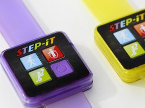 McDonald's Step-It fitness watch that are being pulled from US and Canada after they gave kids rashes. (Handout)
