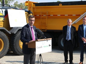 Charleswood-St. James-Assiniboia-Headingley MP Doug Eyolfson announced the federal government will equally split the cost of $53 million of work on highways 1 and 6 with the provincial government. (JOYANNE PURSAGA/Winnipeg Sun)