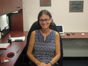 Dr. Harriet Foilotter, pictured in her office in Kingston, says that her cancer research wouldn't have been likely to get funding through government grants and channels, so she pursued an alternate route to make it possible. (Victoria Gibson/For The Whig-Standard)