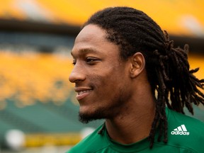 Derel Walker, shown here at practice earlier this season, saw his football fortunes turn for the better in college when he went through a three-inch growth spurt. (David Bloom)