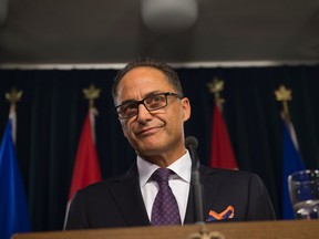 Joe Ceci, President of Treasury Board and Minister of Finance, will provide details on government’s 2016-17 first quarter fiscal update and economic statement on Tuesday, Aug. 23.  Photo by Shaughn Butts / Postmedia