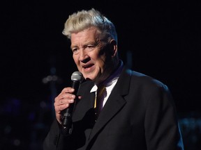 In this April 1, 2015 file photo, David Lynch speaks at the David Lynch Foundation Music Celebration at the Theatre at Ace Hotel in Los Angeles.  (Photo by Chris Pizzello/Invision/AP, File)