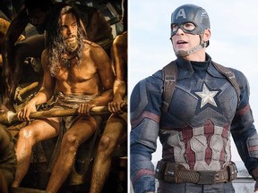 (L-R) Ben-Hur and Captain America: Civil War.