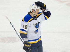Blues defenceman Jay Bouwmeester was added to Canada's roster as Duncan Keith of the Blackhawks is still recovering from a knee injury. (Lyle Aspinall/Postmedia Network/Files)