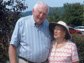 Bill and Joy Robson, owners of Greenhill Gardens, near Wilkesport, on Saturday August 20.