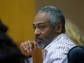 Martin Blackwell watches arguments in his trial in Atlanta, Wednesday, Aug. 24, 2016. Blackwell was convicted of pouring hot water two gay men as they slept and sentenced to 40 years in prison. (AP Photo/John Bazemore)