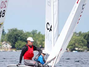 Sudbury's Bradley Sheppard competes in the Laser class at the mid Ontario championships at Sturgeon Lake earlier this summer, where he finished fourth and captured the U18 title. He finished second at the 2016 CORK International/Sail Canada Youth Championships last weekend in Kingston.