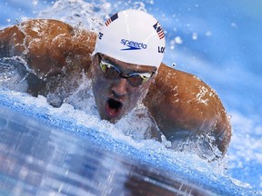 This file photo taken on August 10, 2016 shows USA's Ryan Lochte as he competes in a Men's 200m Individual Medley heat during the swimming event at the Rio 2016 Olympic Games at the Olympic Aquatics Stadium in Rio de Janeiro. (AFP PHOTO/Martin BUREAU)