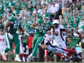 Roughriders receiver Naaman Roosevelt poses a legitimate threat as one of the league's top pass catchers. (The Canadian Press)