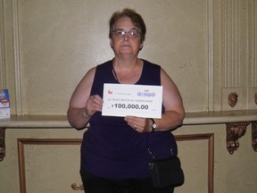 Alice Nadon of Huron Park won $100,000 from the Instant Bingo doubler. (Contributed photo)