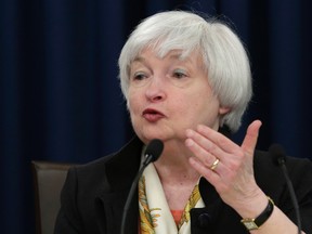 This file photo taken on June 15, 2016 shows Federal Reserve Chair Janet Yellen speaking at a news conference following the Federal Open Market Committee meeting in Washington,DC. (YURI GRIPASYURI GRIPAS/AFP/Getty)