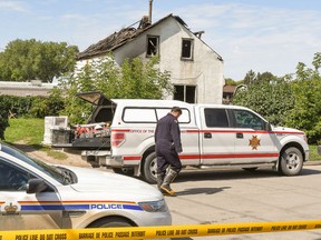 One person was killed in a fire overnight at a home in Portage la Prairie. (MICKEY DUMONT/PORTAGE DAILY GRAPHIC PHOTO)