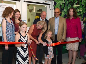 Premier Rachel Notley cuts a ribbon at the grand opening of the redeveloped Stollery pediatric operating suite on Friday, August 26, 2016 in Edmonton. Greg  Southam / Postmedia