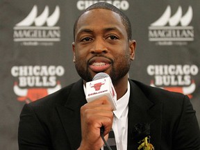 In this July 29, 2016, file photo, Chicago Bulls player Dwyane Wade speaks during a news conference in Chicago.  (AP Photo/Tae-Gyun Kim, File)