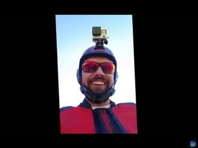 Wingsuit flyer Armin Schmieder reportedly live-streamed his own BASE jump death on Facebook. (Mondo Sport YouTube screenshot)