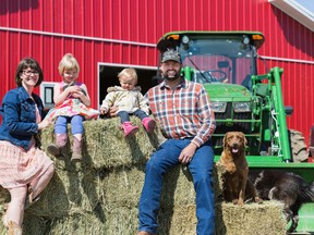 The Mendieta family on the farm in a 2015 file photo