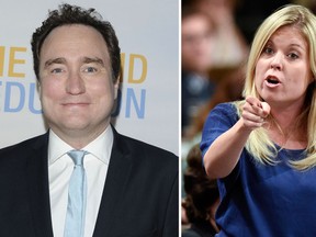"This Hour Has 22 Minutes" star Mark Critch (left) and Calgary MP Michelle Rempel. (Dominic Chan/WENN.com/THE CANADIAN PRESS/Justin Tang)