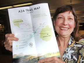 Emily Conger, from the Lansdowne area, is the chair of the trails committee of a not-for-profit group that is working to create the trail network. They are the Ontario-based Algonquin-to-Adironack Collaborative -- or A2A for short. (Michael Lea/The Whig-Standard)