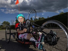 Ruth Hurst says she was badly mistreated by a Para Transpo driver and that one of her handcycles was damaged. ERROL MCGIHON /POSTMEDIA