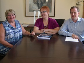 St. Thomas mothers Diane White, left, and Susan Buro meet with Elgin-Middlesex-London MPP Jeff Yurek Friday morning to discuss the Ontario Ombudsman's scathing report on the state of the province's care program for adults with developmental disabilities. Both women have struggled to find proper support for their own adult children and are hoping the ombudsman's list of 60 recommendations will be implemented by the Ministry of Community and Social Services.