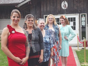 These five women battled to be the area’s second Win This Space winner. The victor was awarded nearly $20,000 worth of prizes. From the left is Jackie DeWit, Debbie Nassar, Kymm Moore, Gerrie Huenemoerder and Marcie Riegling. (Shaun Gregory/Huron Expositor)