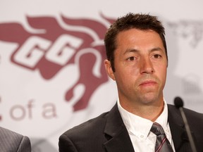 Patrick Grandmaitre is introduced as the new GeeGees men's hockey coach at the uOttawa sports complex, July 29, 2015. (Mike Carroccetto/Ottawa Sun)