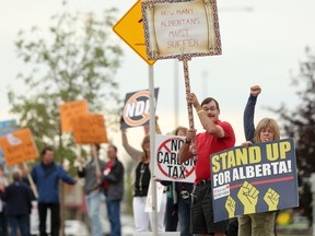 anti NDP rally