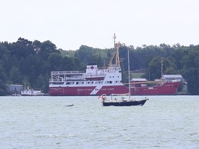 The Alexander Henry anchored near Sandhurst, Ont. on Tuesday, August 30, 2016. Elliot Ferguson /The Kingston Whig-Standard/Postmedia Network