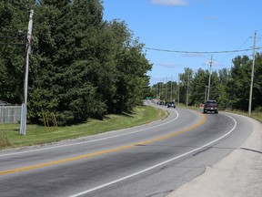 The stretch of Highway 2 in east Kingston was the scene of a fatal car crash that killed a 22-year-old woman in Kingston, Ont. on Friday, Aug. 26, 2016. Elliot Ferguson/The Whig-Standard/Postmedia Network