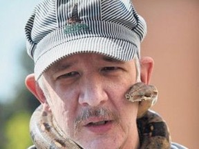 Daniel Greene of Hagersville faces a number of challenges in his bid to get his snakes recognized as service animals in Haldimand County.  Contributed photo