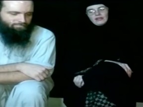 In a video, Joshua Boyle and Caitlan Coleman warn they will be killed by their captors unless Kabul abandons its policy of executing captured prisoners. (Screen Capture)