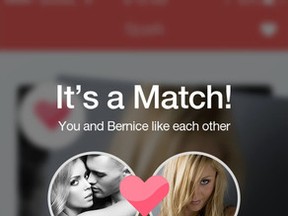 A screen grab of a new dating app for singles and couples looking for a threesome. (Handout/Postmedia Network)
