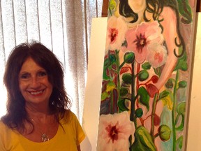 Silvana Virdiramo Vettese is the Goderich Coop Gallery’s September guest artist. She often pairs florals and females in her paintings. (Contributed photo)