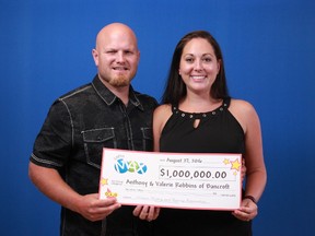 Submitted photo
Anthony and Valerie Robbins of Bancroft visited the OLG Prize Centre in Toronto to claim their $1 million prize.